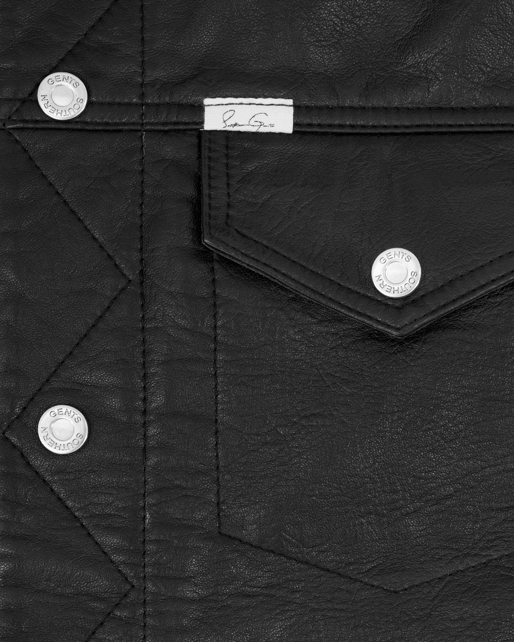 SG Genuine Leather Trucker Jacket - Black