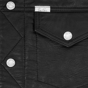 SG Genuine Leather Trucker Jacket - Black