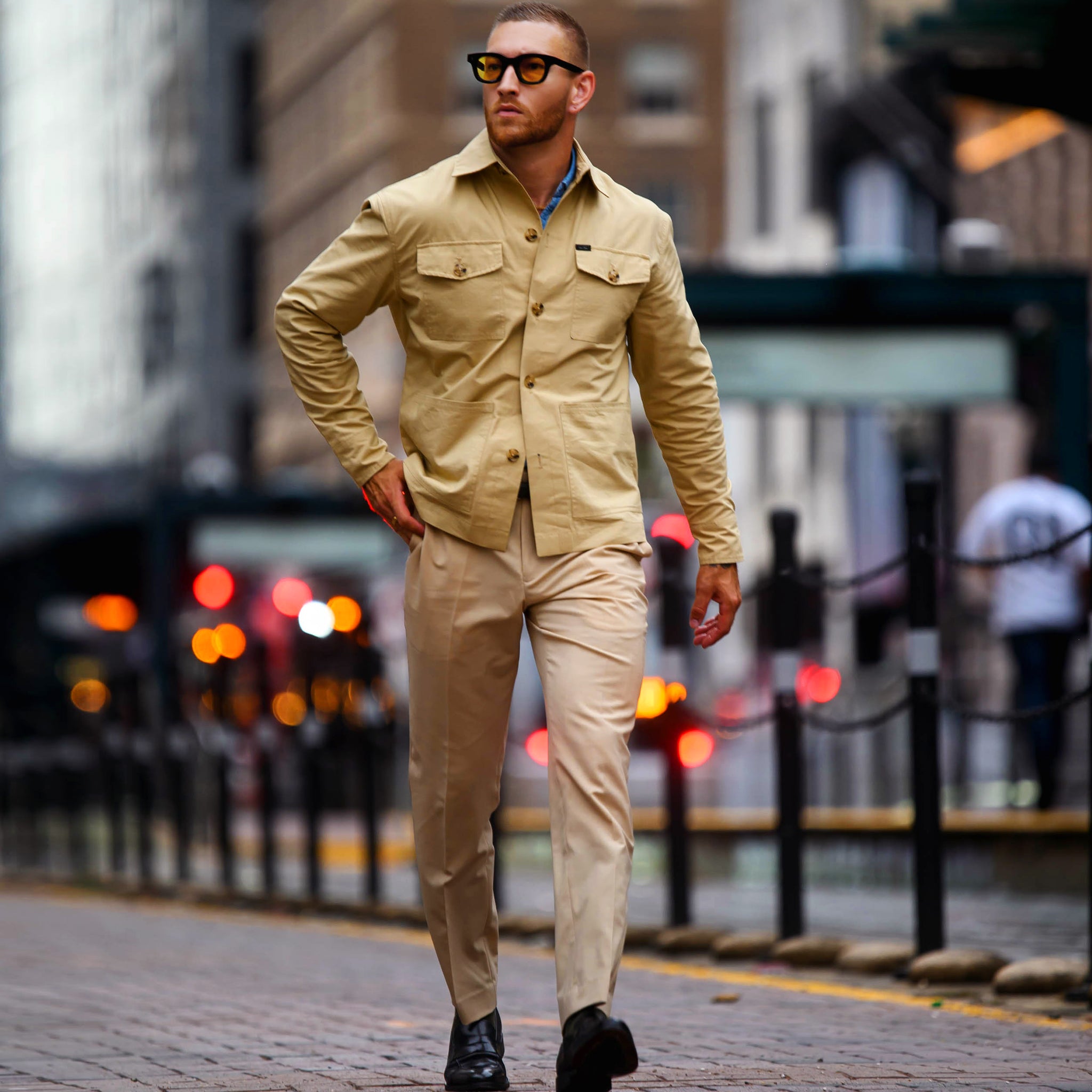 Southern Gents Lightweight Overshirt - Tan