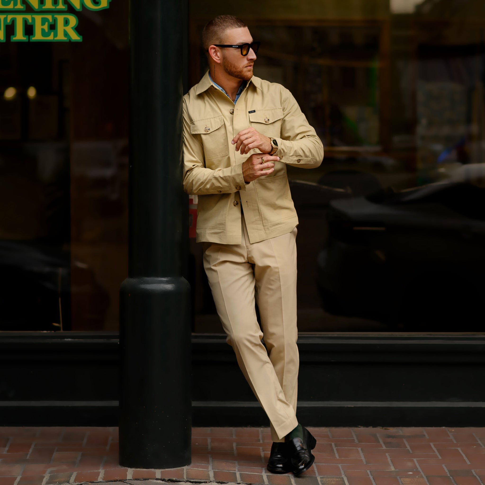 Southern Gents Lightweight Overshirt - Tan