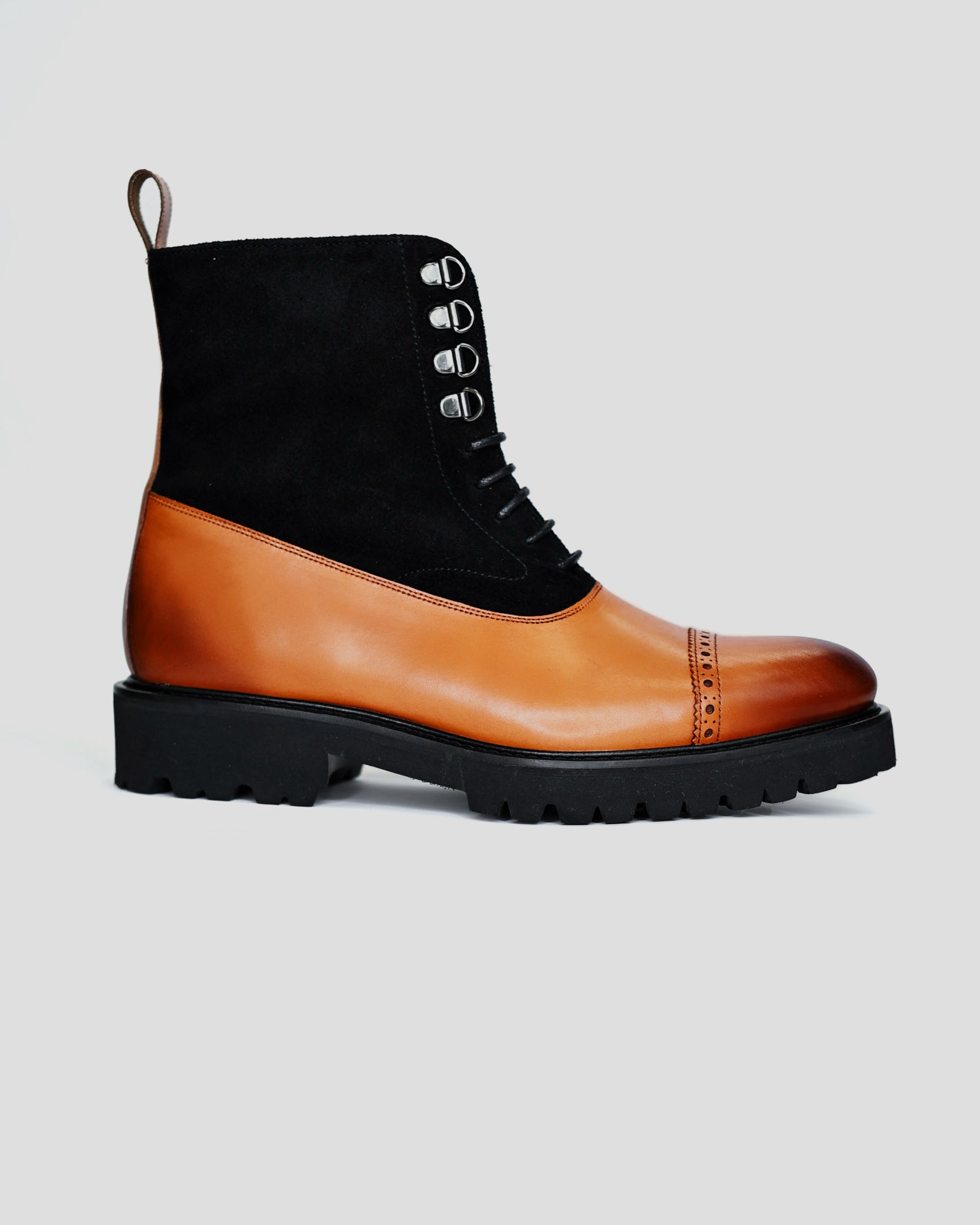 SG Logan High Top Boots Cognac Black Southern Gents