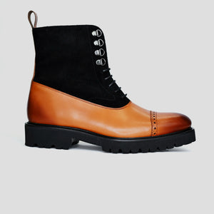 Southern Gents Logan Captoe Boots - Cognac + Black
