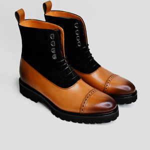 Southern Gents Logan Captoe Boots - Cognac + Black