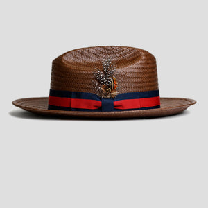 Southern Gents Miller Ranch Fedora - Patriotic Straw