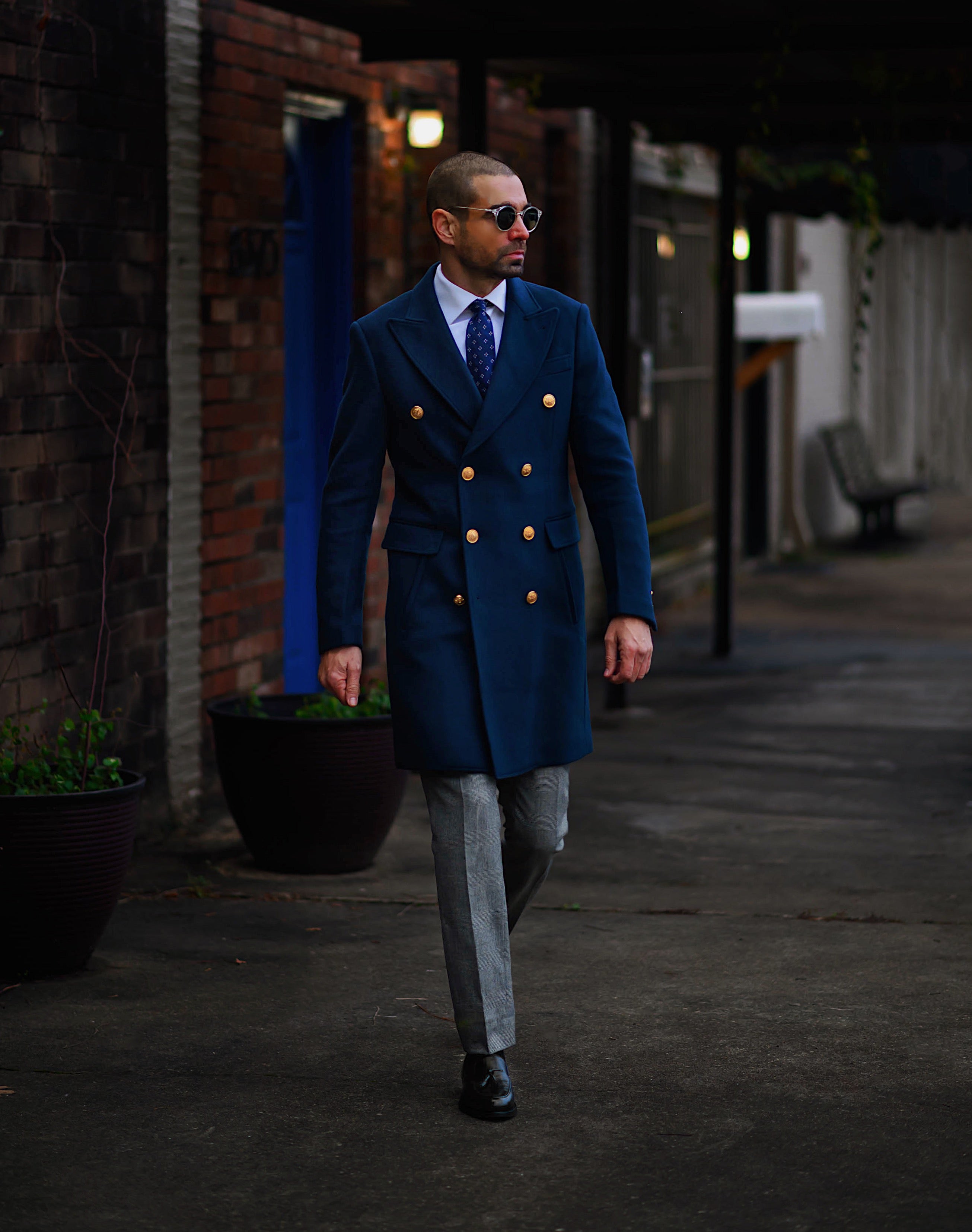 Double Breasted Coat | Navy Topcoat | Southern Gent