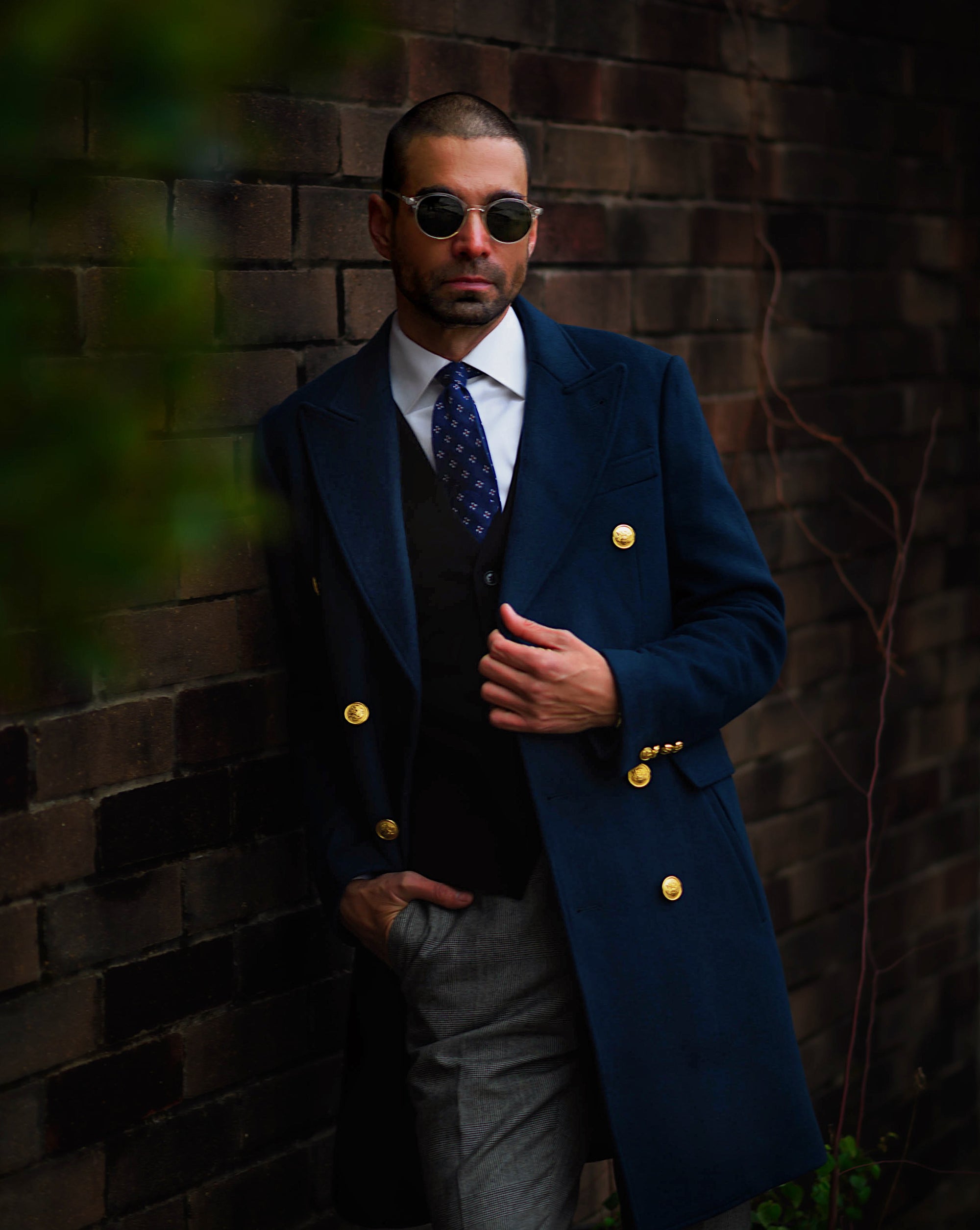 Double Breasted Coat | Navy Topcoat | Southern Gent Double Breasted Coat | Navy Topcoat | Southern Gent
