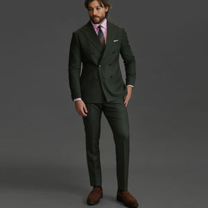 Southern Gents Double Breasted Blazer - Olive