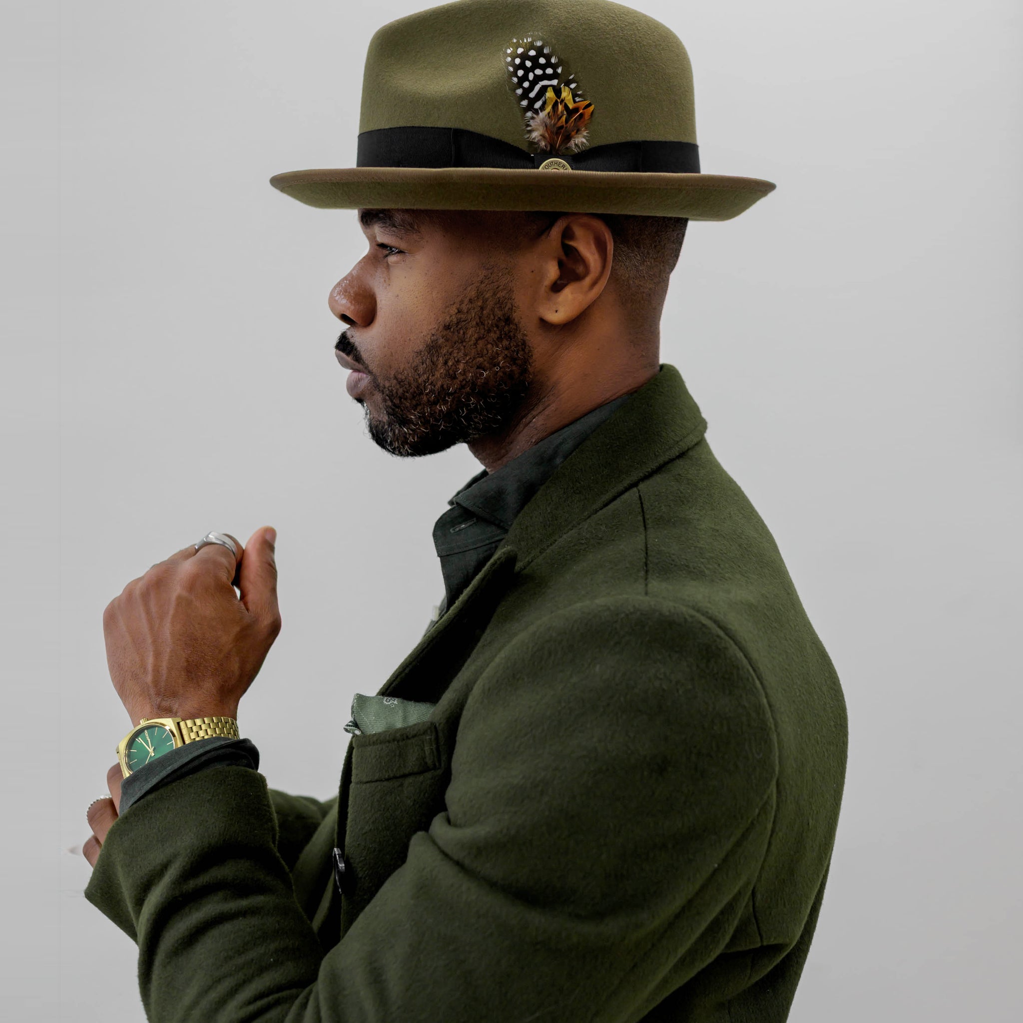 Southern Gents Trilby Fedora Hat - Olive