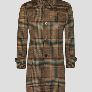 Southern Gents Car Coat - Brown + Green Plaid