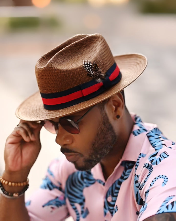 Mens Hats All Saints Fedora Hat Patriotic Hats For Men SG Miller Ranch Fedora Hat Patriotic Straw