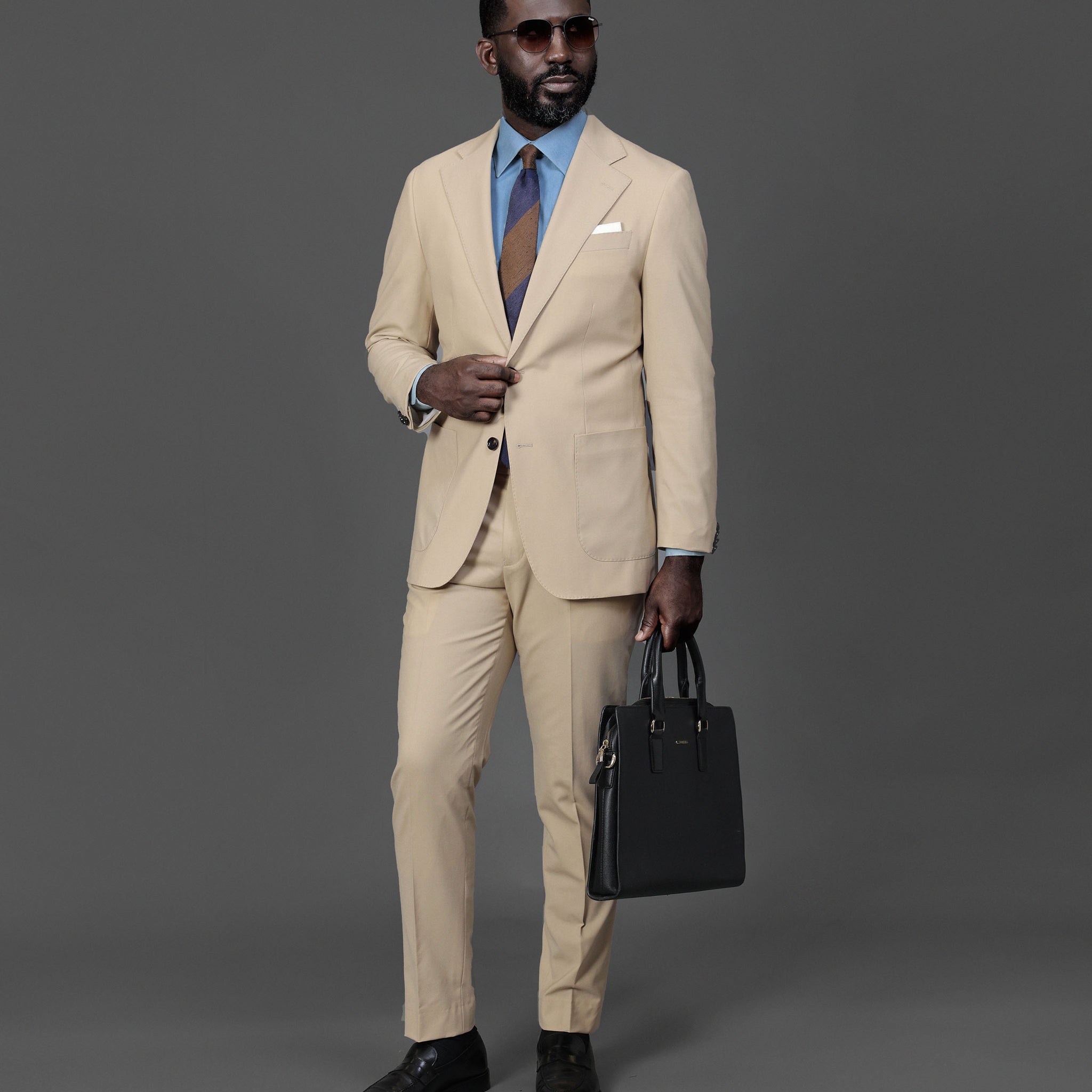 Southern Gents Single Breasted Blazer - Tan