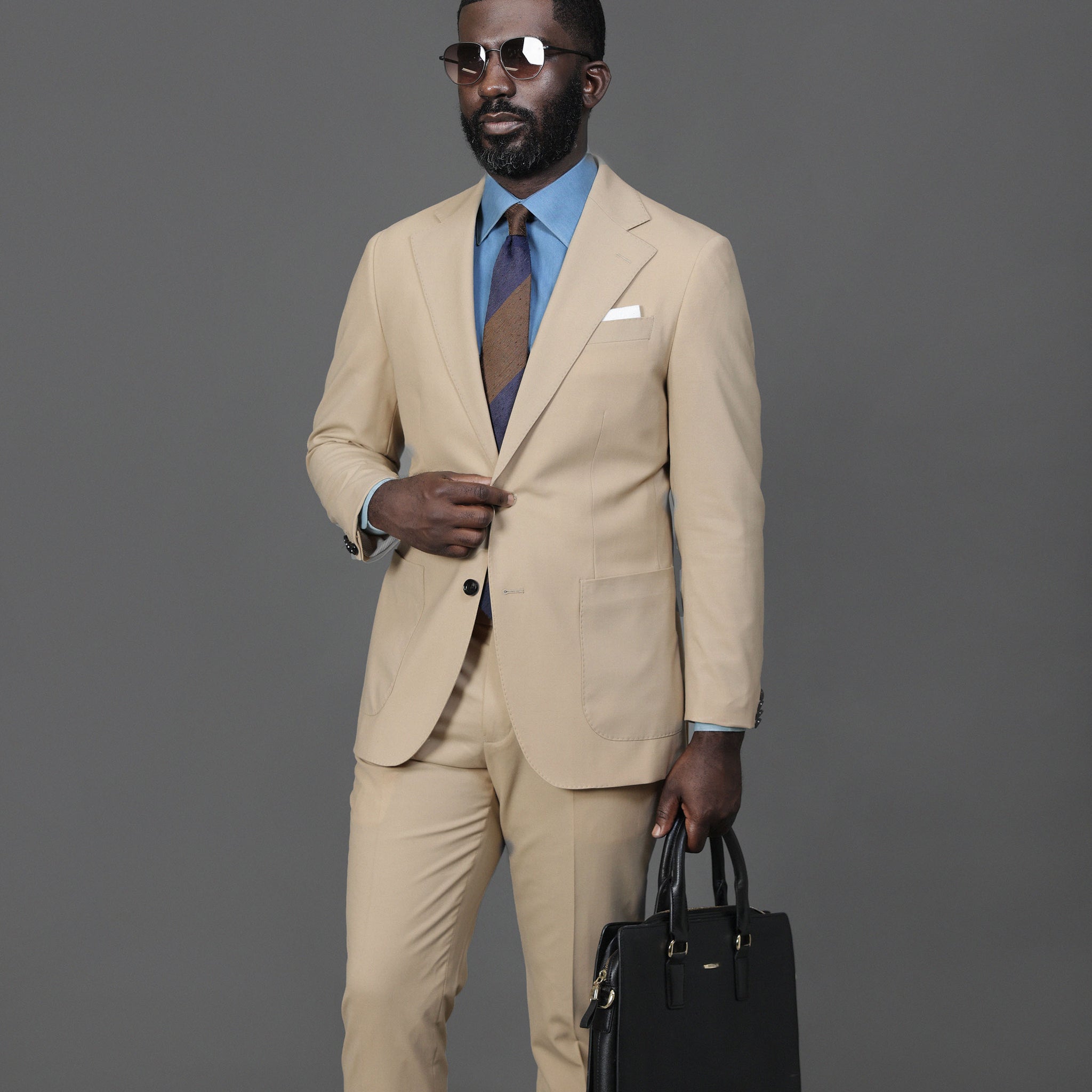 Southern Gents Single Breasted Blazer - Tan