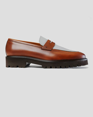 Southern Gents Smithson Penny Lug Sole Loafer – Brown + White