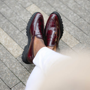 Smithson Penny Lug Loafer – Bordeaux