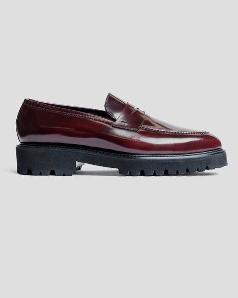靴 GENTIQUE PENNY LOAFER BORDEAUX Smithson Penny Lug Loafer – Bordeaux – Southern Gents