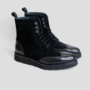 SG Rogue Sport Wingtip Boots V2 – Triple Black – Southern Gents