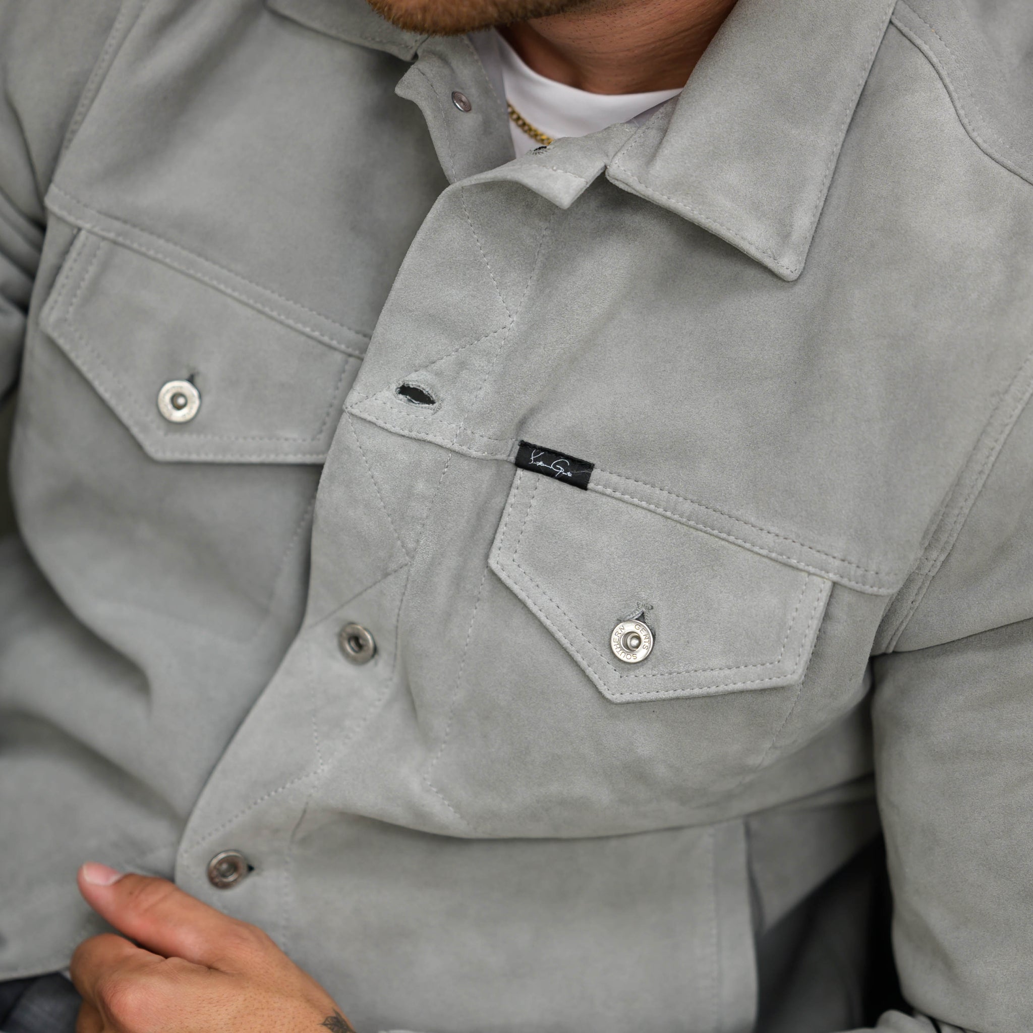 Southern Gents Genuine Trucker Jacket - Grey