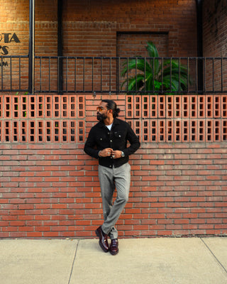 Southern Gents Suede Trucker Jacket - Black 