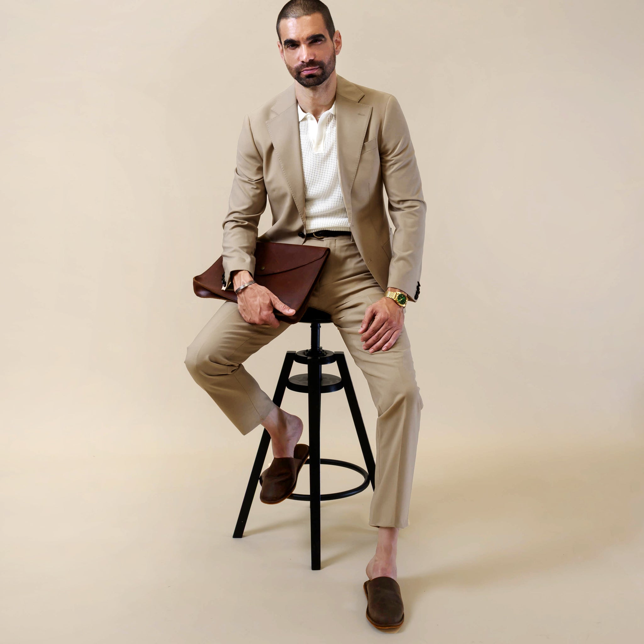 Southern Gents Single Breasted Blazer and Trouser - Tan