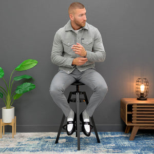 Southern Gents Grey Suede rucker Jacket and Black White Penny Loafer