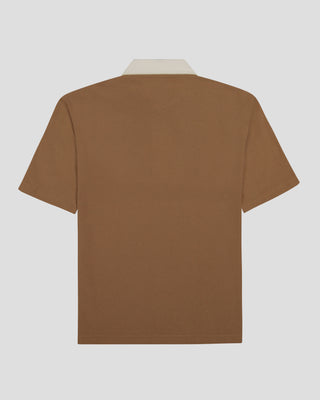 Southern Gents Vintage Cotton Polo - Chocolate + Vanilla