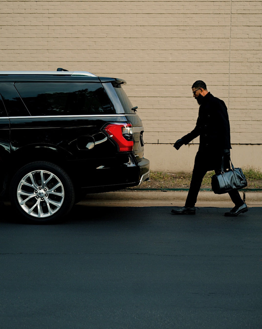 Southern Gents Men's Doublebreasted Overcoat - Black