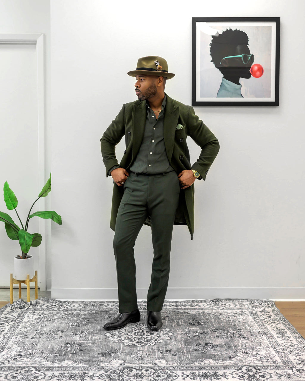 Southern Gents Trilby Fedora Hat - Olive