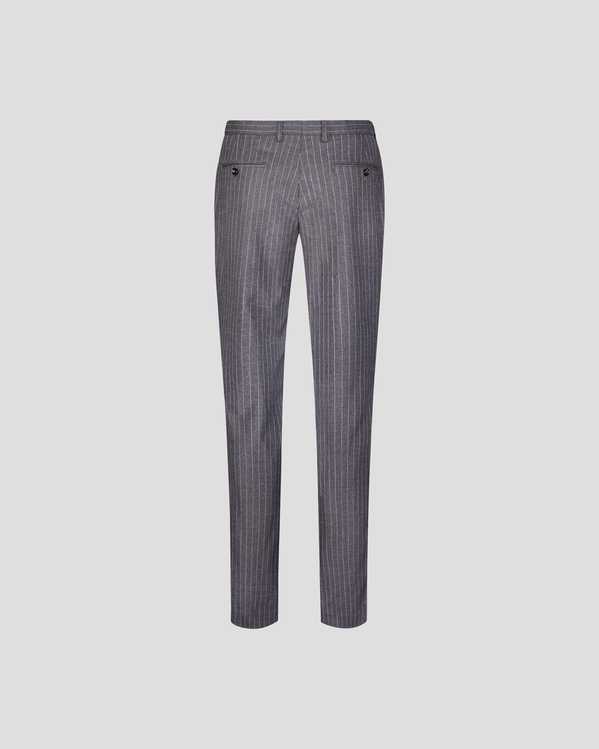 seeksole stripe slacks グレー Buy Charcoal Grey Pinstripe Brushed Jersey Wide Leg Trousers