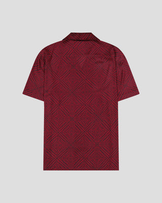 SG Camp Collar Shirt - Red Aztec