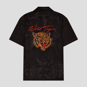 SG Camp Collar Shirt - Black Wild Tiger
