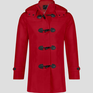 Southern Gents Toggle Raincoat - Red