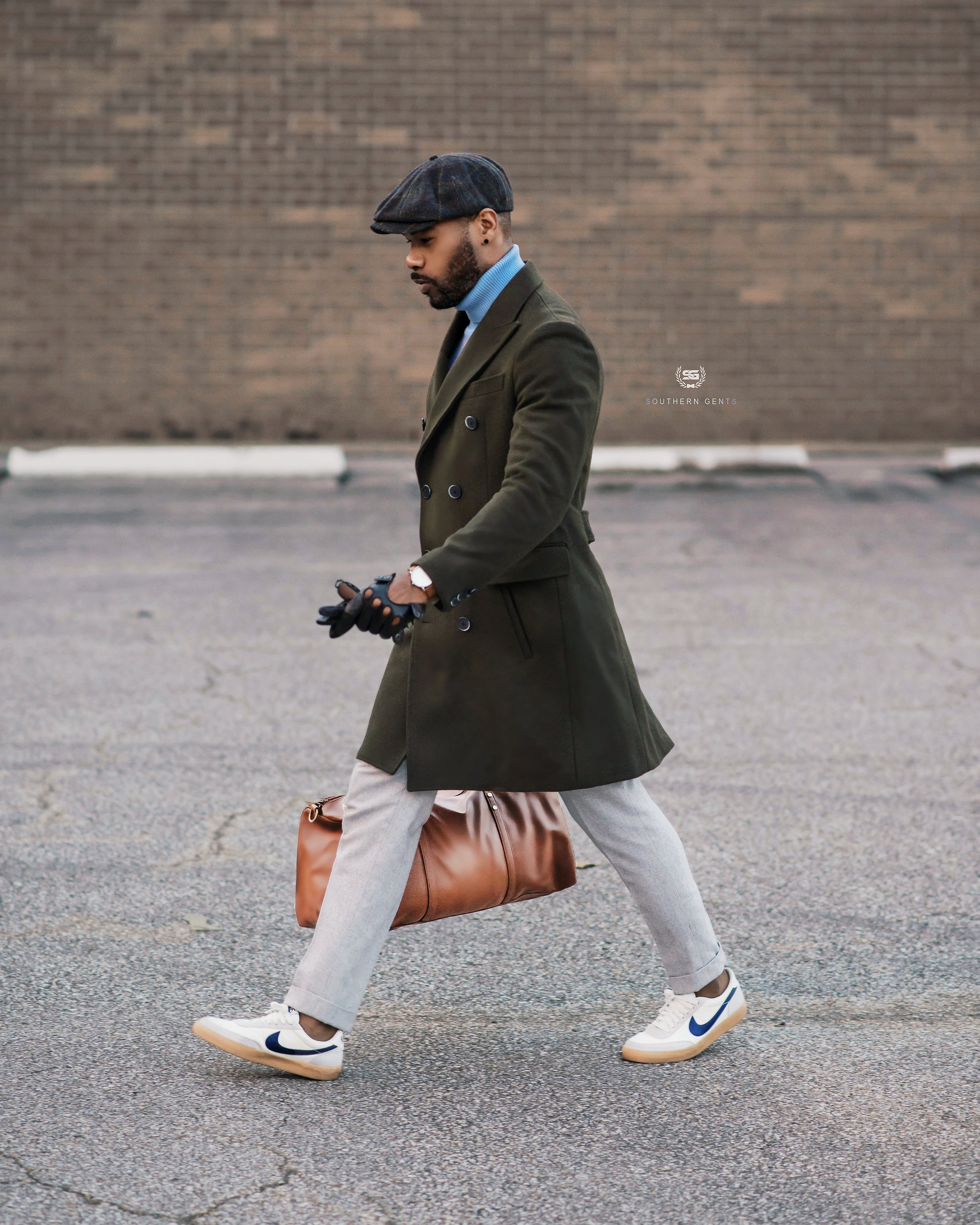 SG Men's Anniversary V Double Breasted Topcoat – Olive – Southern