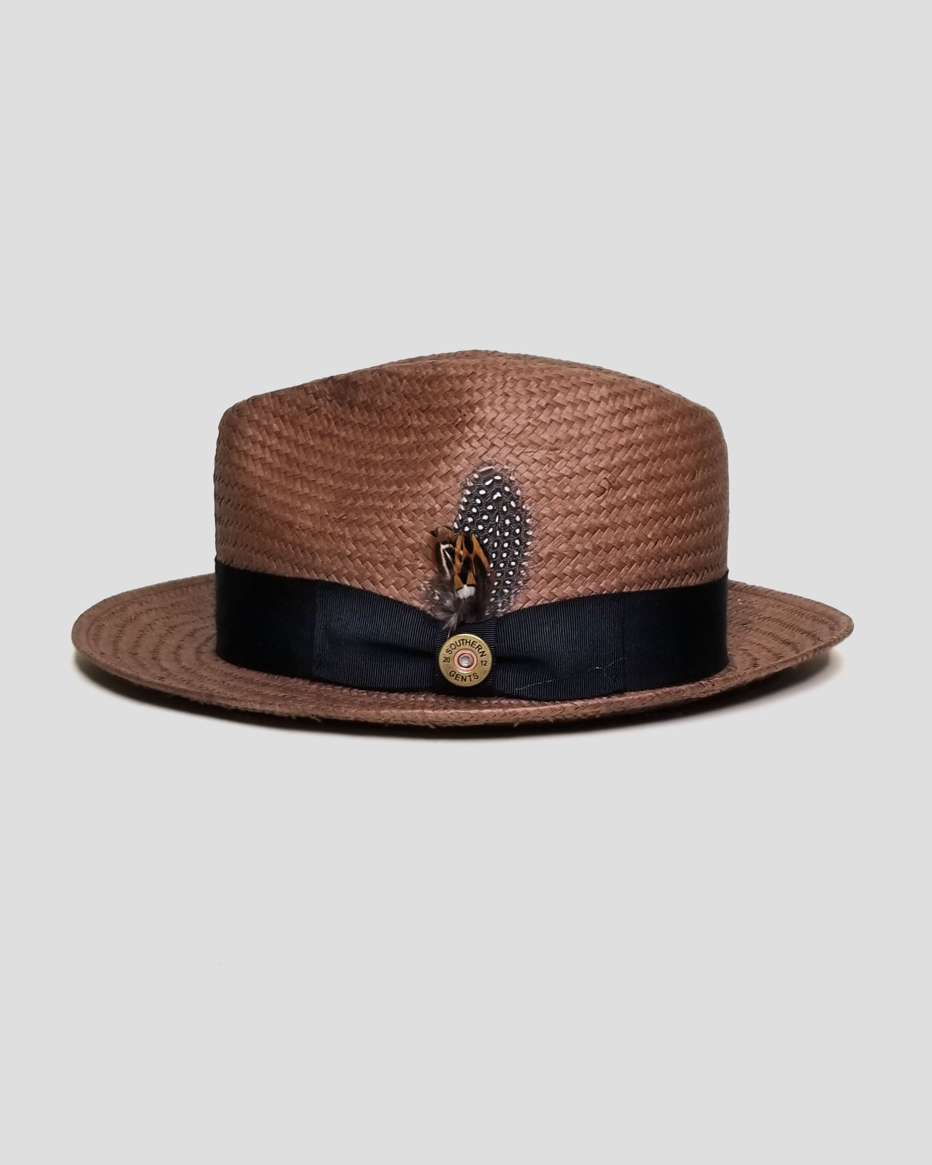 Coffee Straw Trilby Fedora Southern Gents