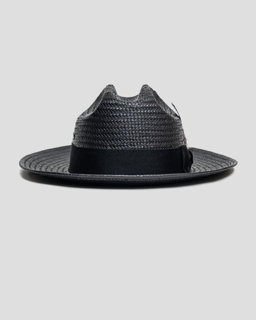 SG Miller Ranch Straw Fedora Hat - Ebony – Southern Gents