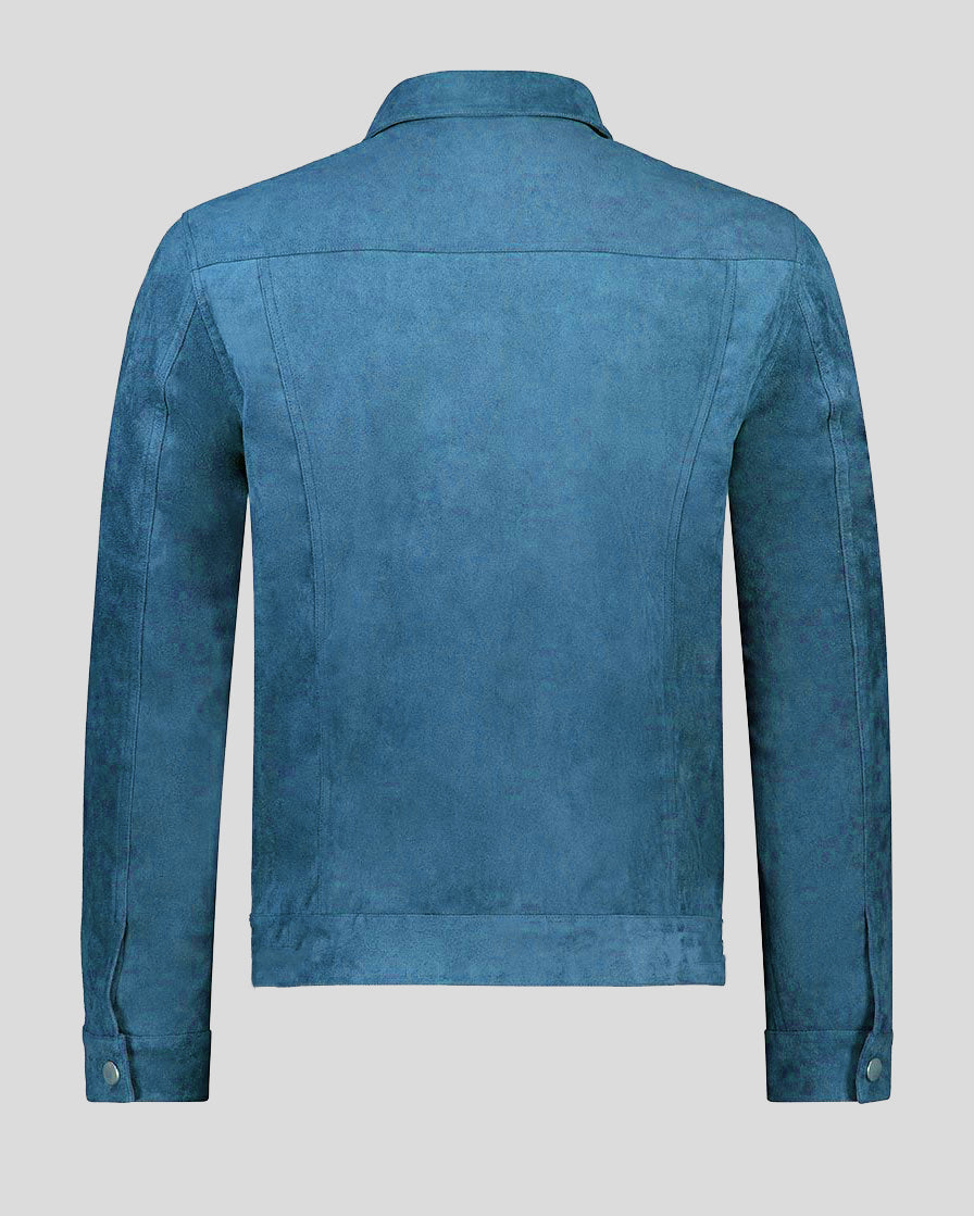 Blue suede hot sale jacket mens