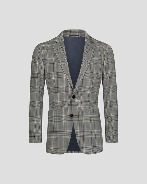 SG Single Breasted Blazer – Grey + Green Plaid – Southern Gents