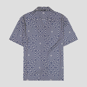 SG Camp Collar Shirt - Geometric Stars - Navy