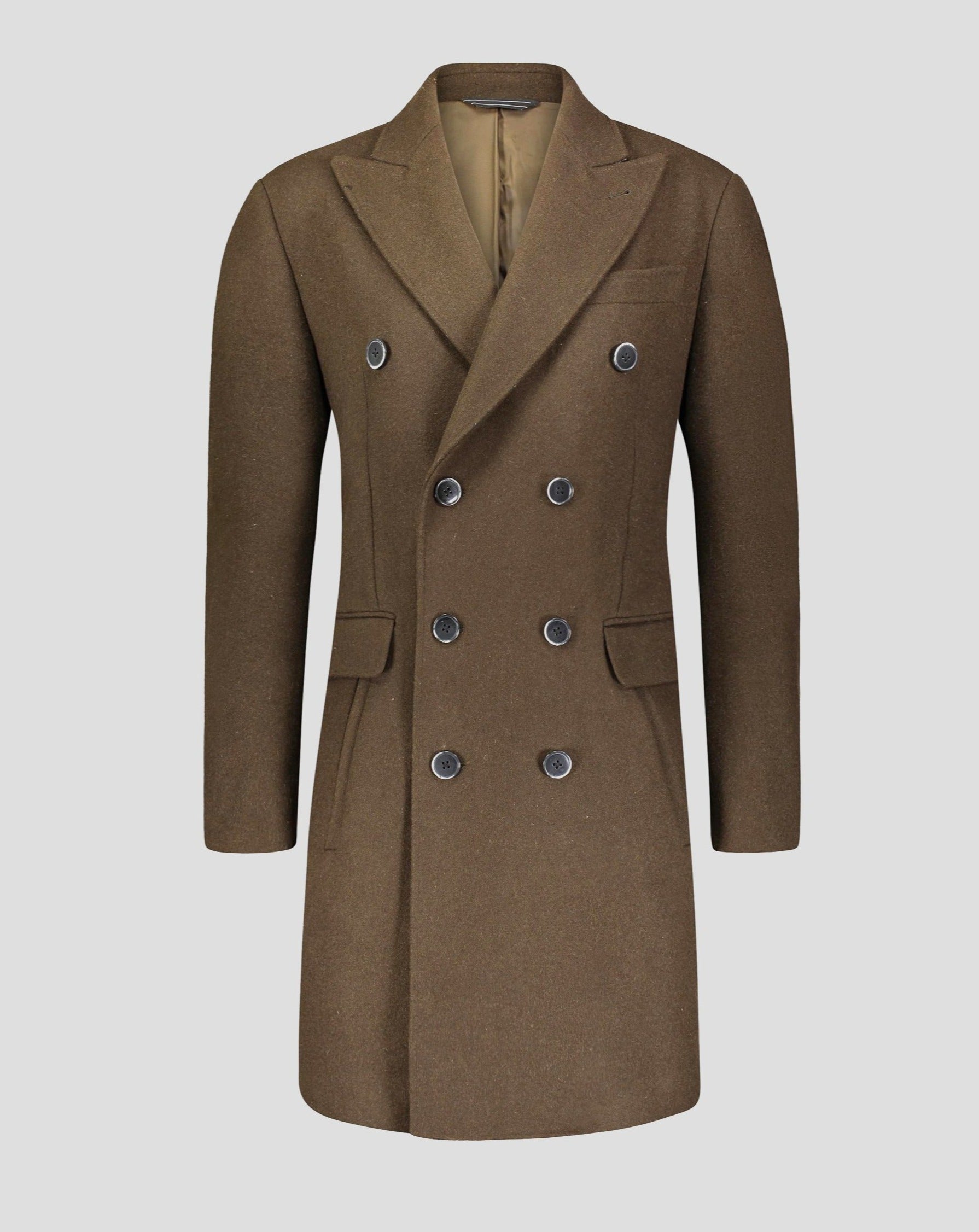 TEXT SINGLE-BREASTED DOUBLE COLLAR COAT