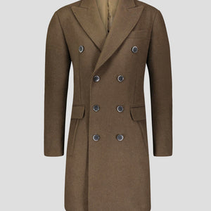 Southern Gents Double Breasted Coat - Olive