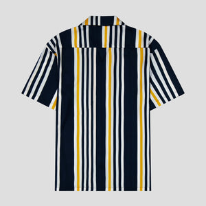 SG Camp Collar Shirt - Navy + Gold Stripe