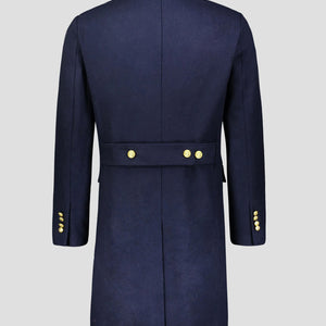 Southern Gents Double Breasted Coat - Navy + Gold