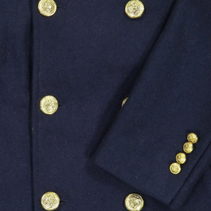 Southern Gents Double Breasted Coat - Navy + Gold