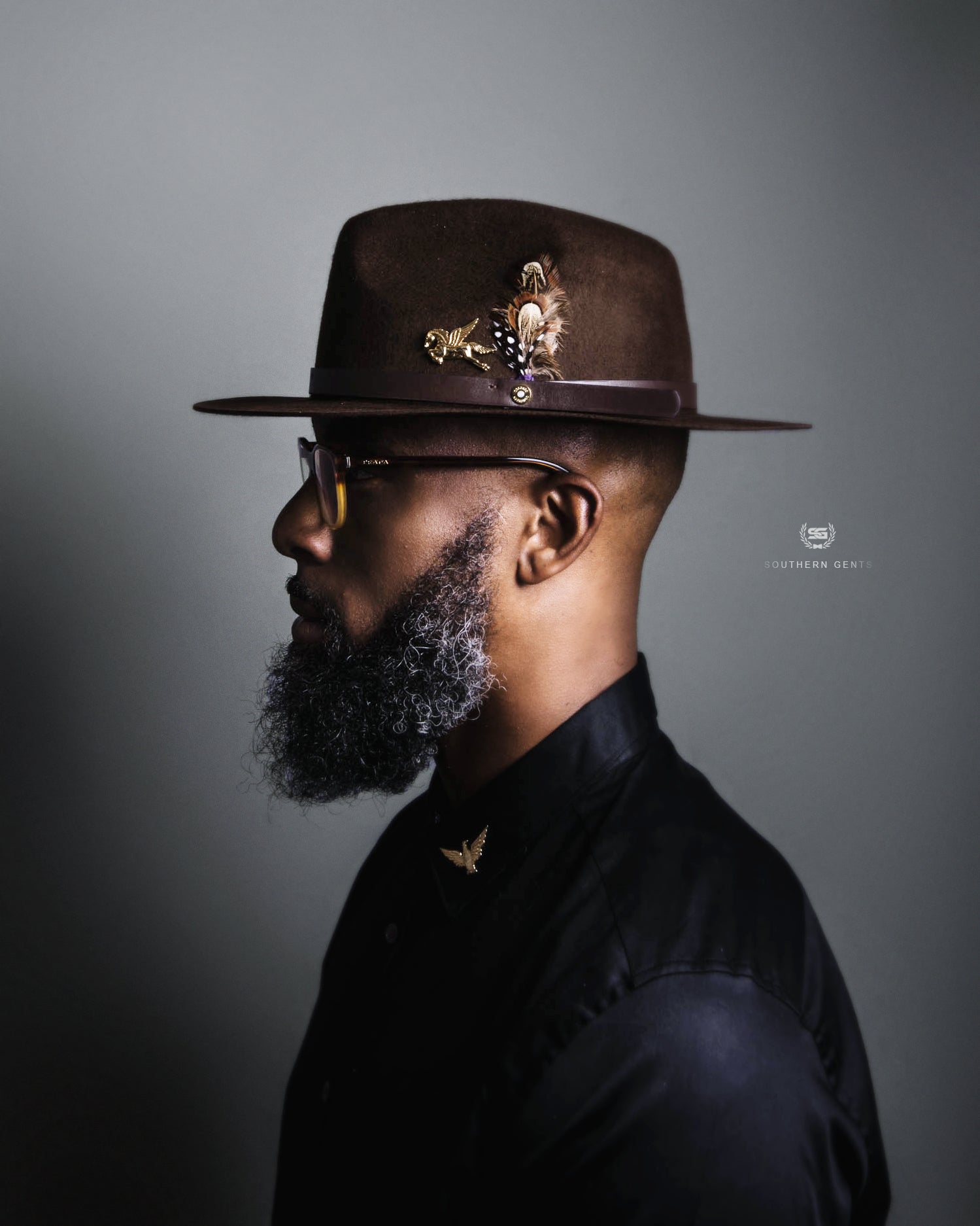 Brown Geoffery Fedora for Men Southern Gents - Main Image