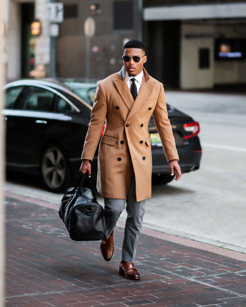 Green Coat Winter Jacket Mens Duster Coat Overcoat Men's Camel