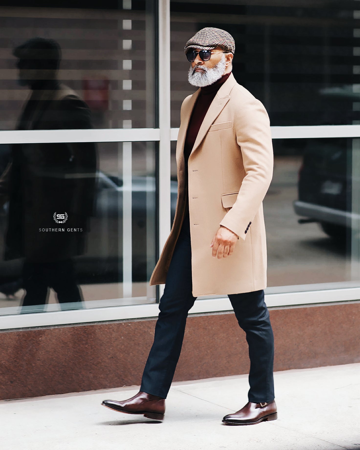 SG Men's Anniversary V Single Breasted Topcoat – Camel – Southern