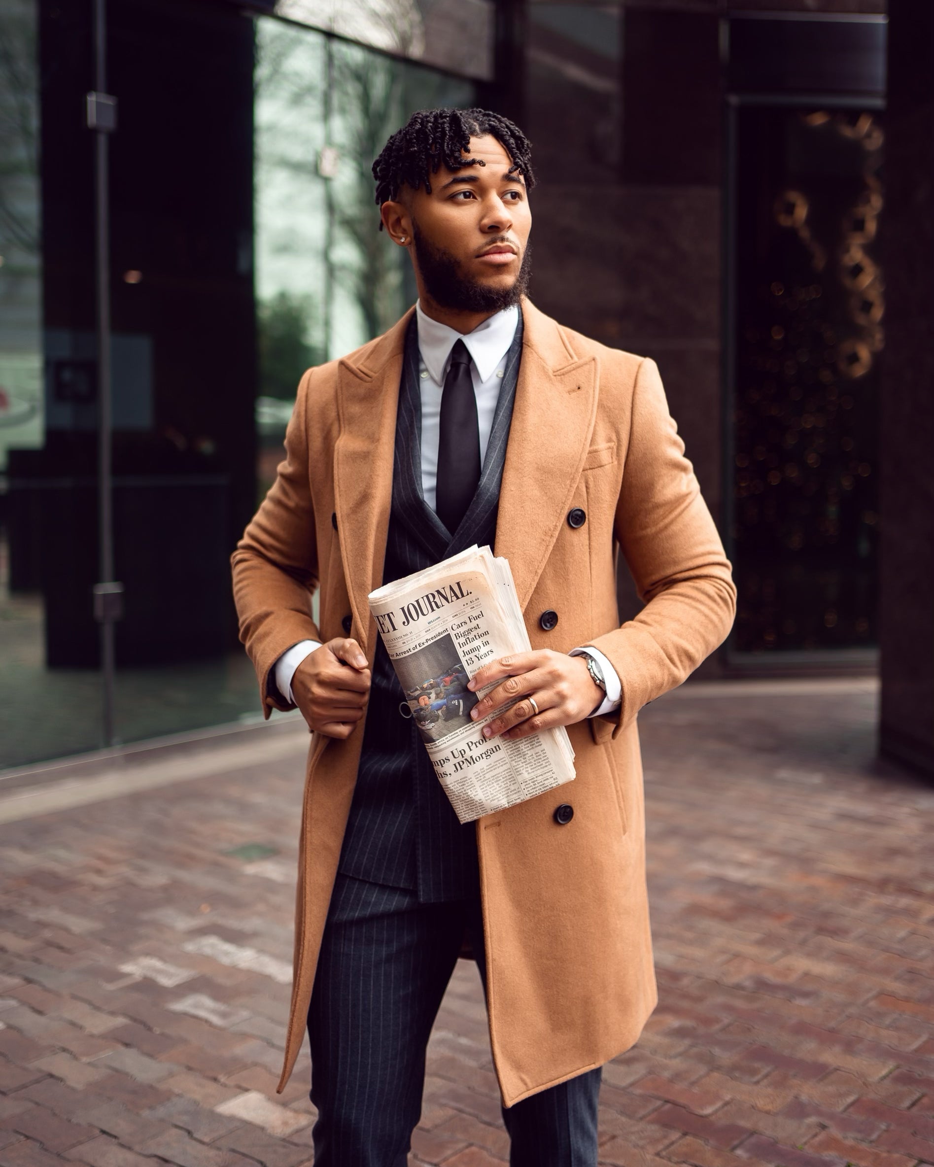 Southern Gents Double Breasted Overcoat Camel