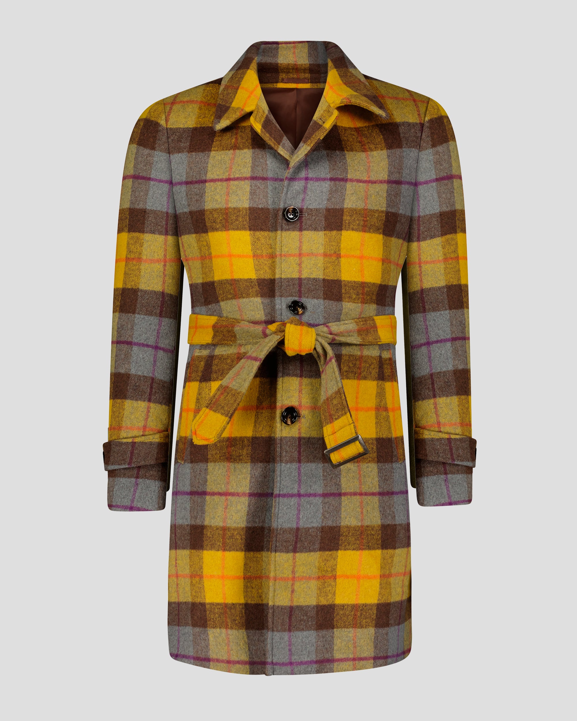 Mustard clearance plaid coat