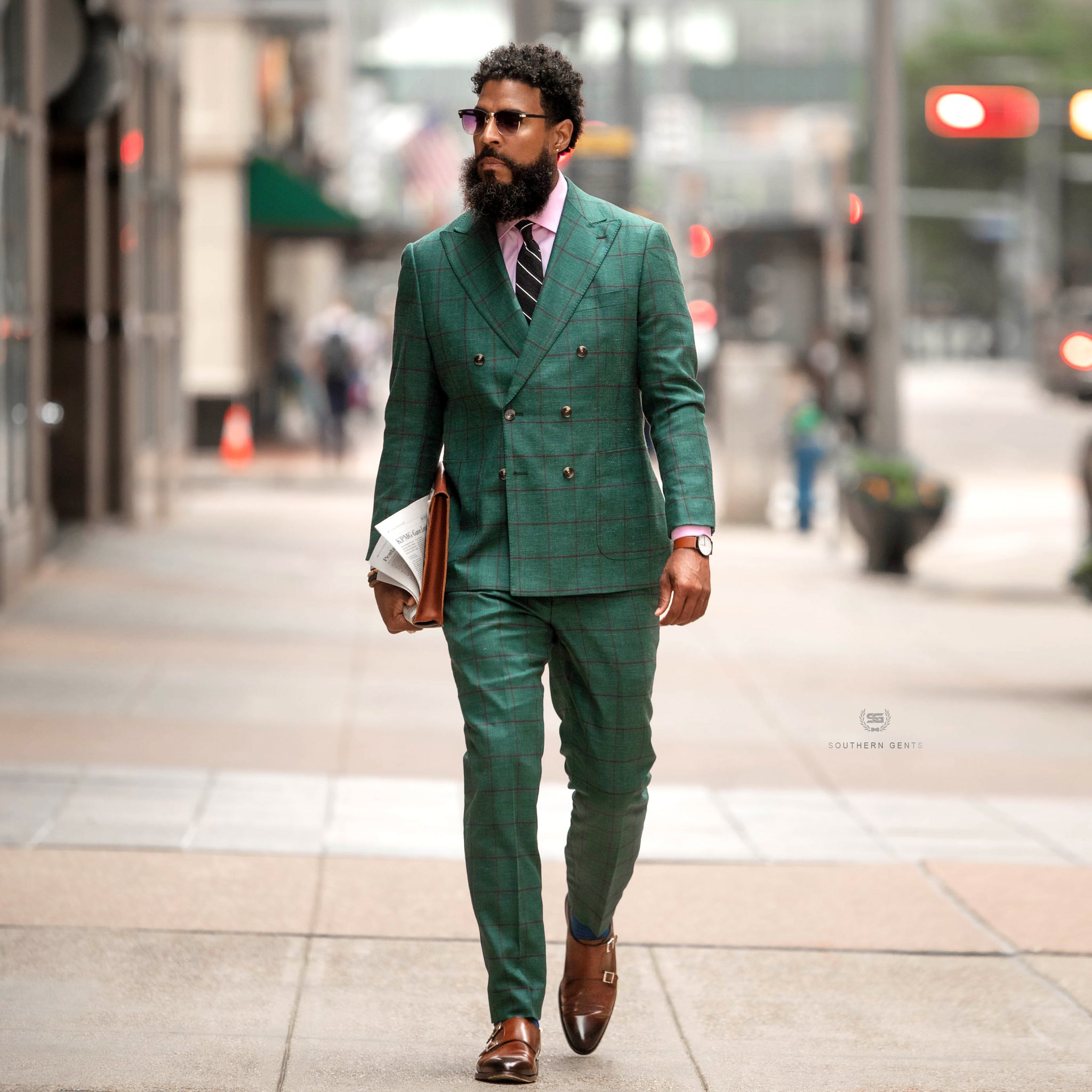 Emerald Green Double Breasted Plaid Tweed Blazer, Chic Slim Coat, Lapel  Neck Tweed Blazer, Fall Jacket -  Canada