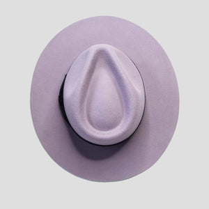SG Ferguson Fedora Hat - Lavender + Black
