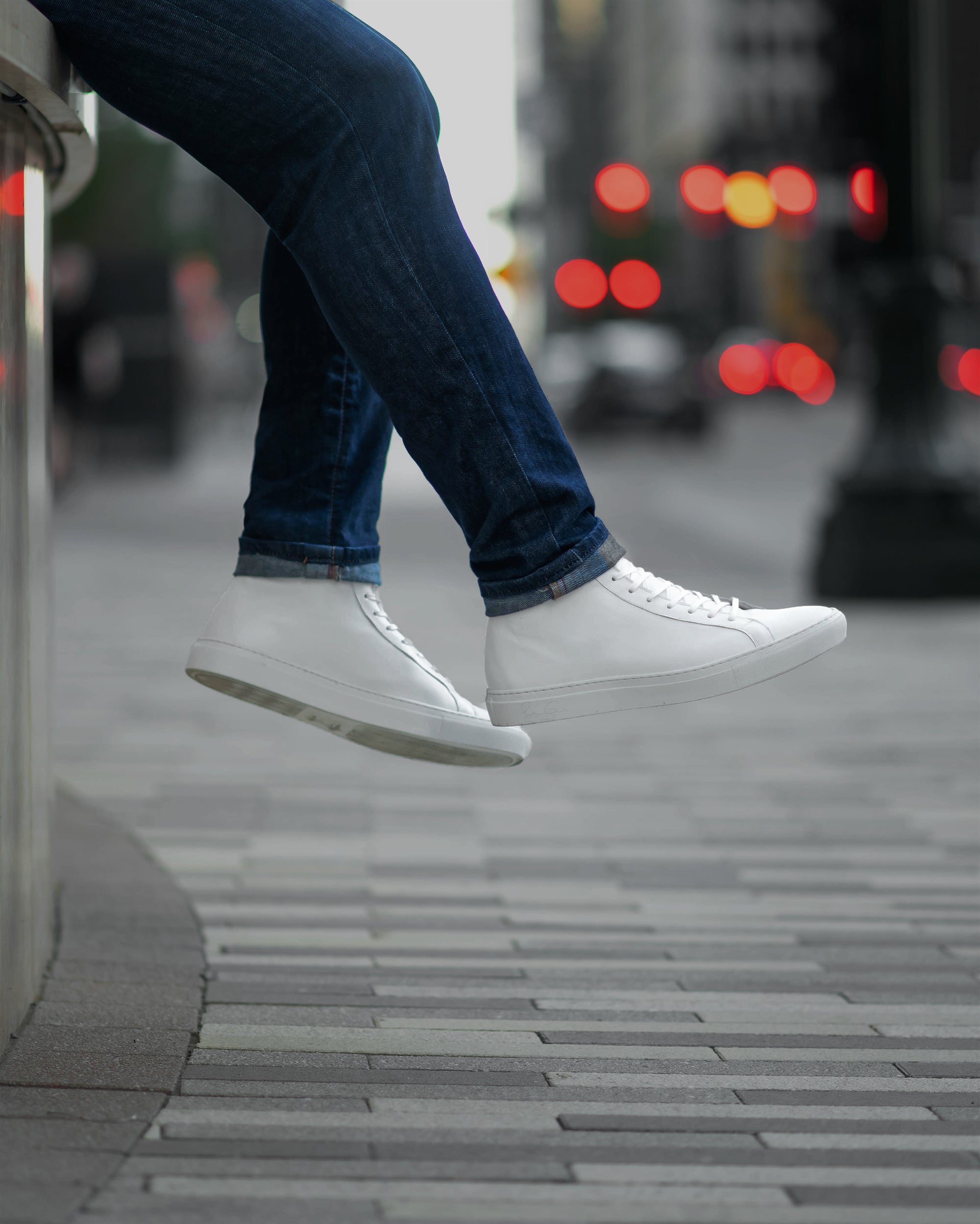 SG Mid Top Sneaker White – Southern Gents - Main Image